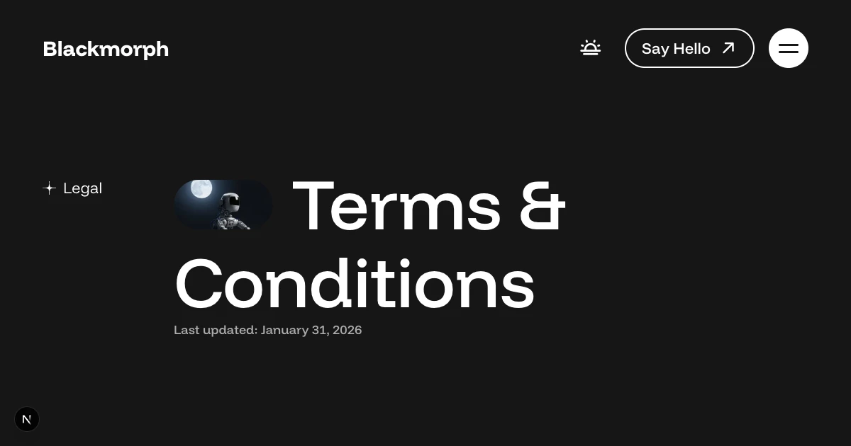 Terms & Conditions | Blackmorph Technologies